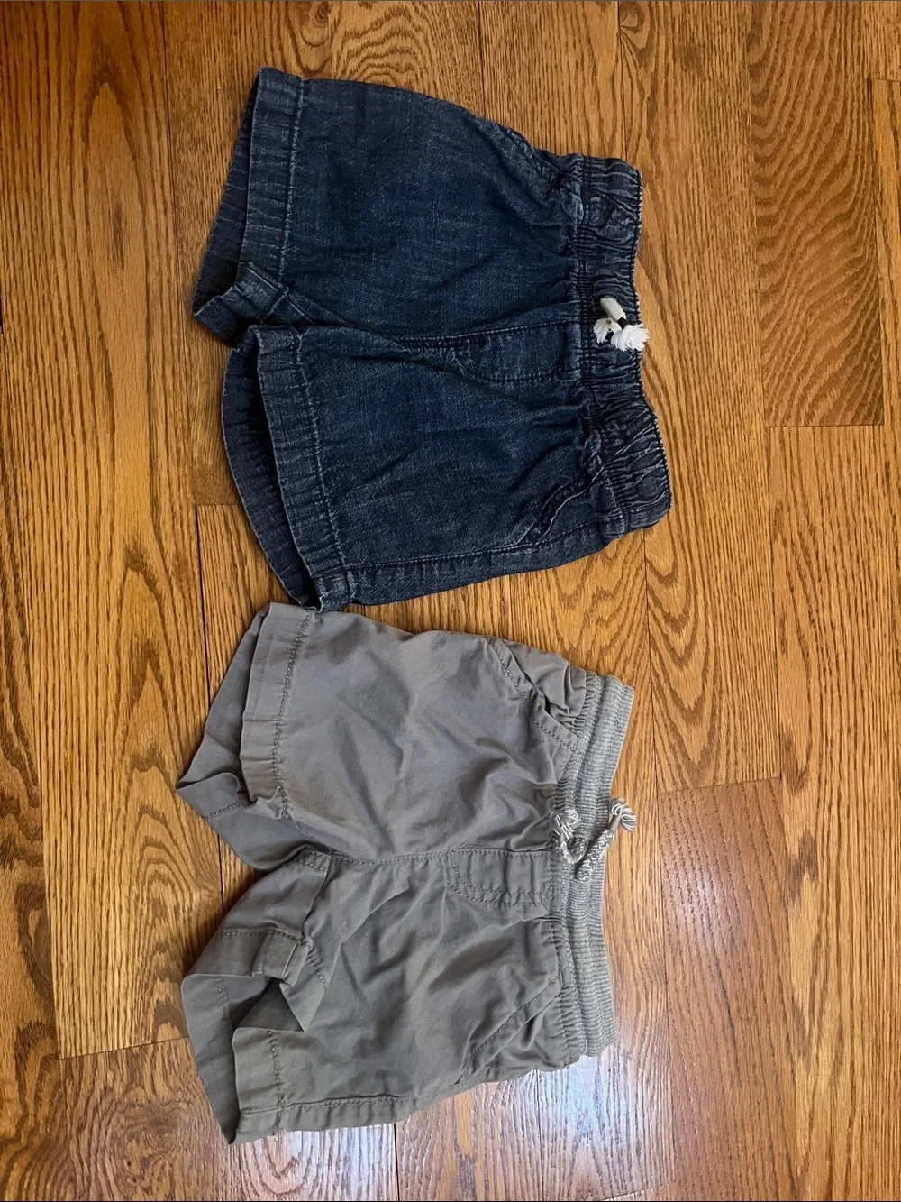 jumping beans Two-Pack Elastic-Waist Shorts in Dark Denim and gray